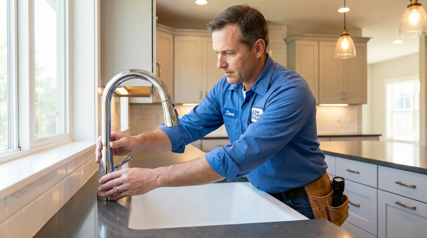 Kitchen faucet installation by Johns Plumbing LLC in Robert Lee